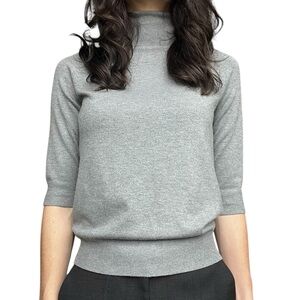 Zara Women’s Turtleneck Short Sleeve Grey Sweater- Size Small